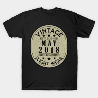 Vintage Established May 2018 - Good Condition Slight Wear T-Shirt